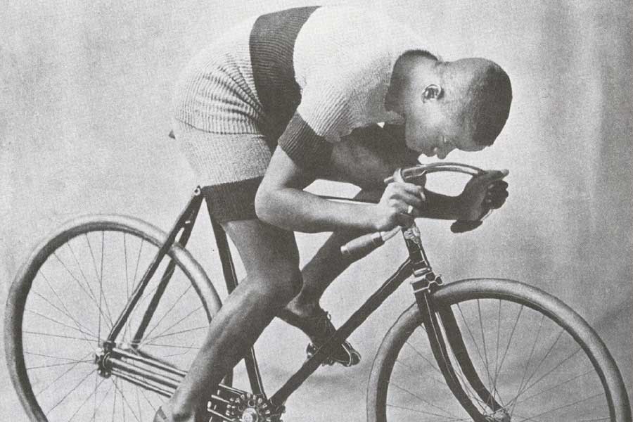 Major Taylor on his bicycle